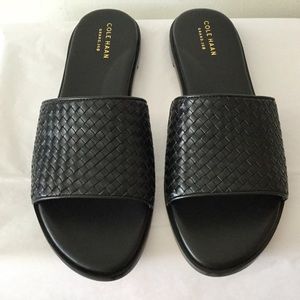 NEW Cole Haan Analise Woven Leather Slides Sz 8.5